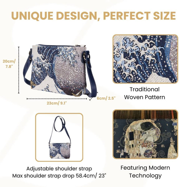 Hokusai Great Wave Off Kanagawa Cross Body bag – Signare USA