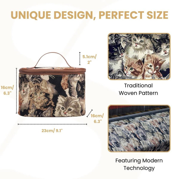 未使用！Yves Delorme　ベンガルキャット柄ポーチ☆彡 TOIL-CAT | CAT TOILETRY VANITY TRAVEL BAG – Signare USA