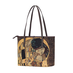 COLL-ART-GK-GDKS | Gold Kiss by Gustav Klimt College/Shoulder Tote Bag - www.signareusa.com