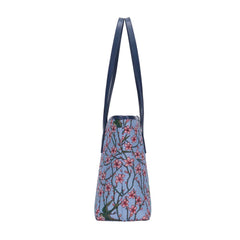 COLL-BLOS | Almond Blossom And Swallow College/Shoulder Tote Bag - www.signareusa.com