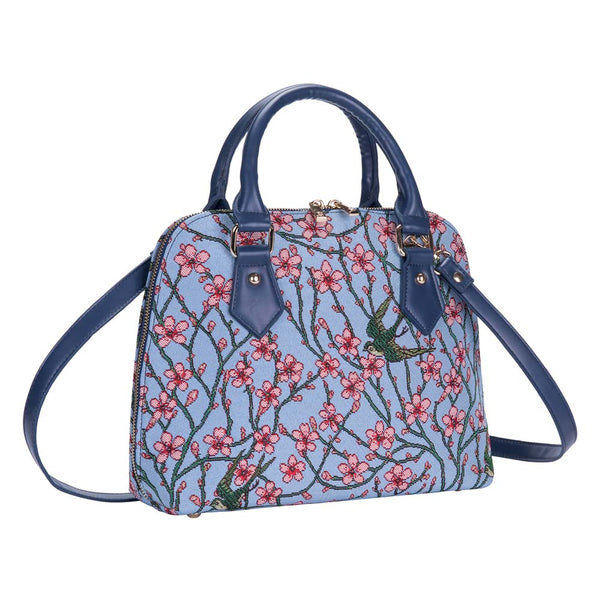 Almond Blossom And Swallow Convertible Top Handle Purse Bag – Signare USA