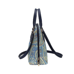 CONV-PAIS | Paisley Convertible Top Handle Purse Handbag - www.signareusa.com