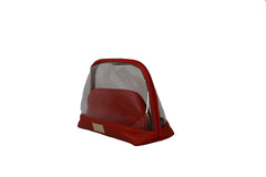 CTOIL2-RED | CLEAR TOILETRY BAG SET 2 BAGS - RED