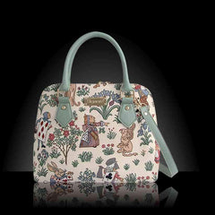 CONV-ALICE | Charles Voysey Alice in Wonderland Convertible Top Handle Purse Handbag - www.signareusa.com