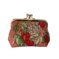 FRMP-WLSTRW | Wild Strawberry Coin Clasp Frame Purse Wallet
