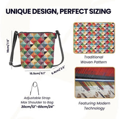 SLING-MTRI | MULTICOLOR TRIANGLE SLING BAG PURSE CROSSBODY