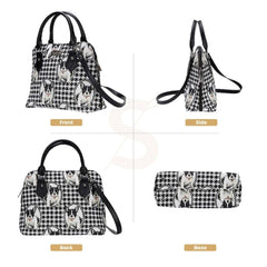 CONV-FREN | French Bulldog Convertible Top Handle Purse Handbag