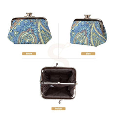FRMP-PAIS | PAISLEY COIN CLASP FRAME PURSE WALLET
