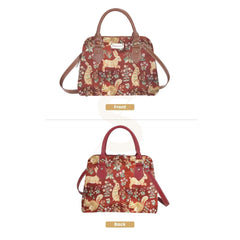 CONV-FORRD | Forest Life Red Top Handle Purse Handbag