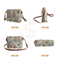 XB02-GLILY | WILLIAM MORRIS GOLDEN LILY CROSS BODY BAG PURSE HANDBAG
