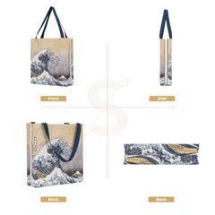 GUSS-ART-JP-WAVE | Great Wave of Kanagawa Foldable Gusset Shopping Bag