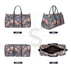 BHOLD-STBL | William Morris Strawberry Thief Blue Big Holdall/Duffel Bag