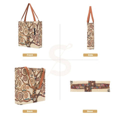 GUSS-ART-GK-TREE | Klimt Tree of Life Foldable Gusset Shopping Bag