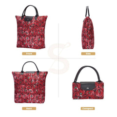 FDAW-RMTD | RENNIE MACKINTOSH ROSE AND TEARDROP FOLDAWAY GROCERY BAG