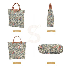 FDAW-GLILY | WILLIAM MORRIS GOLDEN LILY FOLDAWAY GROCERY BAG