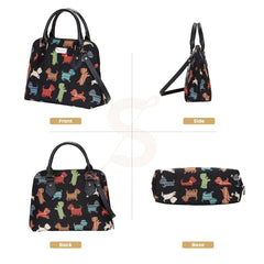CONV-PUPPY | PLAYFUL PUPPY CONVERTIBLE TOP HANDLE PURSE HANDBAG