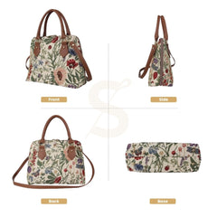 CONV-MGD | Morning Garden Convertible Top Handle Purse Handbag