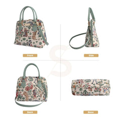 CONV-ALICE | Charles Voysey Alice in Wonderland Convertible Top Handle Purse Handbag