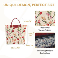 FDAW-TULWT | TULIP WHITE FOLDAWAY GROCERY BAG