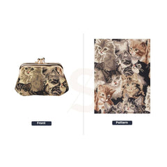 FRMP-CAT | CAT COIN CLASP FRAME PURSE WALLET