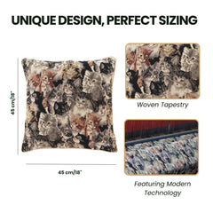 CCOV-CAT | CAT PILLOWCASE/CUSHION COVER | DECORATIVE DESIGN FASHION HOME PILLOW 18X18 INCH