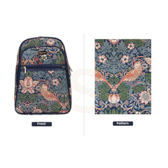 BKPK-STBL | William Morris Strawberry Thief Blue Backpack