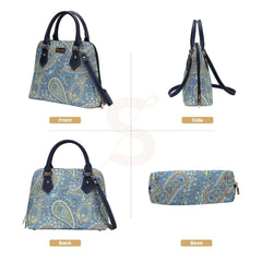 CONV-PAIS | Paisley Convertible Top Handle Purse Handbag
