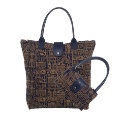 FOLD-BM-EGYPT	| THE BRITISH MUSEUM EGYPTIAN FOLDING BAG