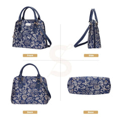 CONV-SHELL | Sea Shell Convertible Top Handle Purse Handbag