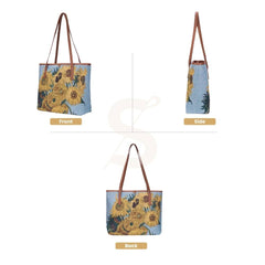 COLL-ART-VG-SUNF | Van Gogh Sunflowers College/Shoulder Tote Bag