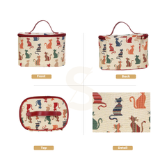 TOIL-CHEKY | CHEEKY CAT TOILETRY VANITY TRAVEL BAG