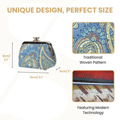 FRMP-PAIS | PAISLEY COIN CLASP FRAME PURSE WALLET