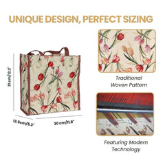 SHOP-TULWT | TULIP WHITE SHOPPER BAG
