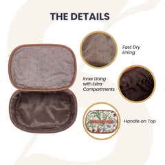 TOIL-MGDBK | MORNING GARDEN BLACK TOILETRY VANITY TRAVEL BAG