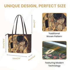 COLL-ART-GK-GDKS | Gold Kiss by Gustav Klimt College/Shoulder Tote Bag