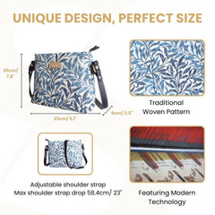 XB02-WIOW | WILLIAM MORRIS WILLOW BOUGH CROSS BODY BAG PURSE HANDBAG