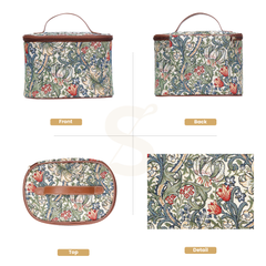 TOIL-GLILY | WILLIAM MORRIS GOLDEN LILY TOILETRY VANITY TRAVEL BAG