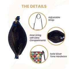 SLING-MTRI | MULTICOLOR TRIANGLE SLING BAG PURSE CROSSBODY