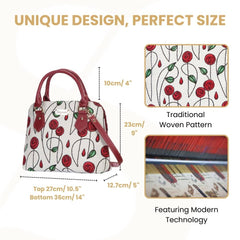 CONV-RMSP | Rennie Mackintosh Simple Rose Convertible Top Handle Purse Handbag