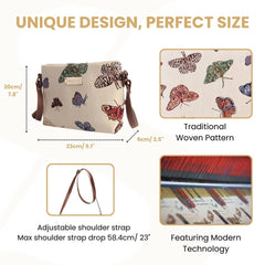 XB02-BUTT | BUTTERFLY CROSS BODY BAG PURSE HANDBAG