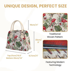 CONV-FLAM | Flamingo Convertible Top Handle Purse Handbag