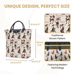 FDAW-CUDE | MARILYN ROBERTSON CATITUDES FOLDAWAY GROCERY BAG