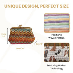 FRMP-AZT | AZTEC COIN CLASP FRAME PURSE WALLET