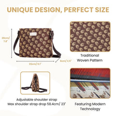 XB02-JANE | JANE AUSTEN'S OAK CROSS BODY BAG PURSE HANDBAG