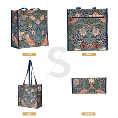 SHOP-STBL | WILLIAM MORRIS STRAWBERRY THIEF BLUE SHOPPER BAG