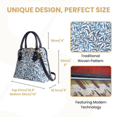 CONV-WIOW | William Morris Willow Bough Convertible Top Handle Purse Handbag