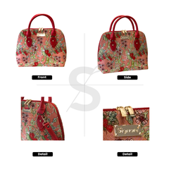 CONV-WLSTRW| Wild Strawberry Convertible Top Handle Purse Handbag