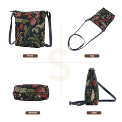 SLING-MGDBK | MORNING GARDEN BLACK SLING BAG PURSE CROSSBODY