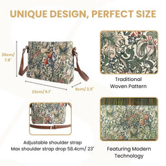 XB02-GLILY | WILLIAM MORRIS GOLDEN LILY CROSS BODY BAG PURSE HANDBAG