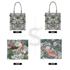 FLAT-STGR |  WILLIAM MORRIS STRAWBERRY THIEF GREY - FLAT BAG